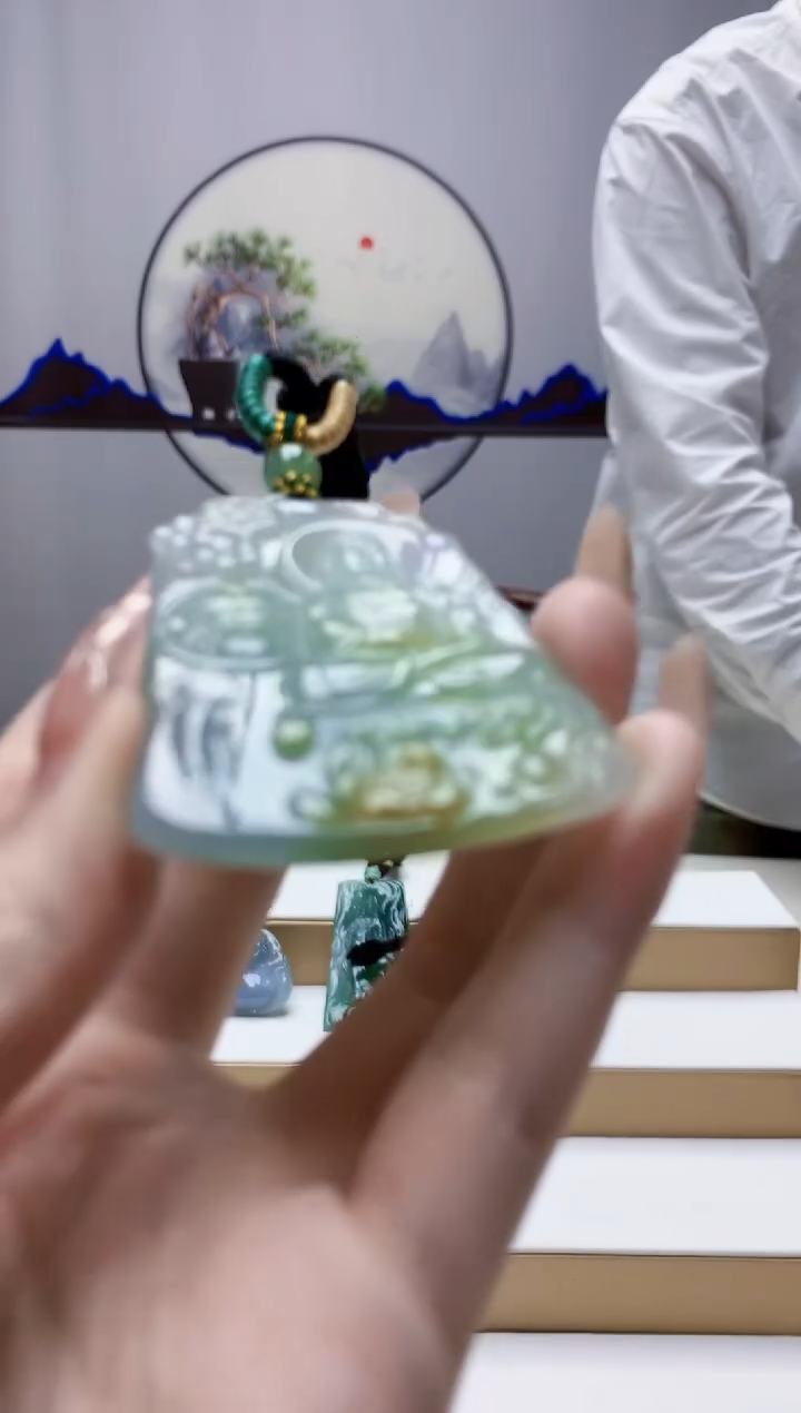 未镶嵌定制翡翠盛***理5028jw-毛货挂件