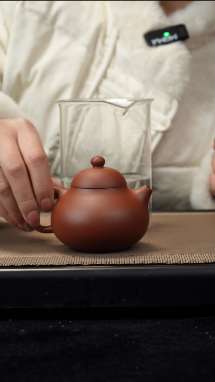 紫砂茶盏红泥文旦170CC微瑕