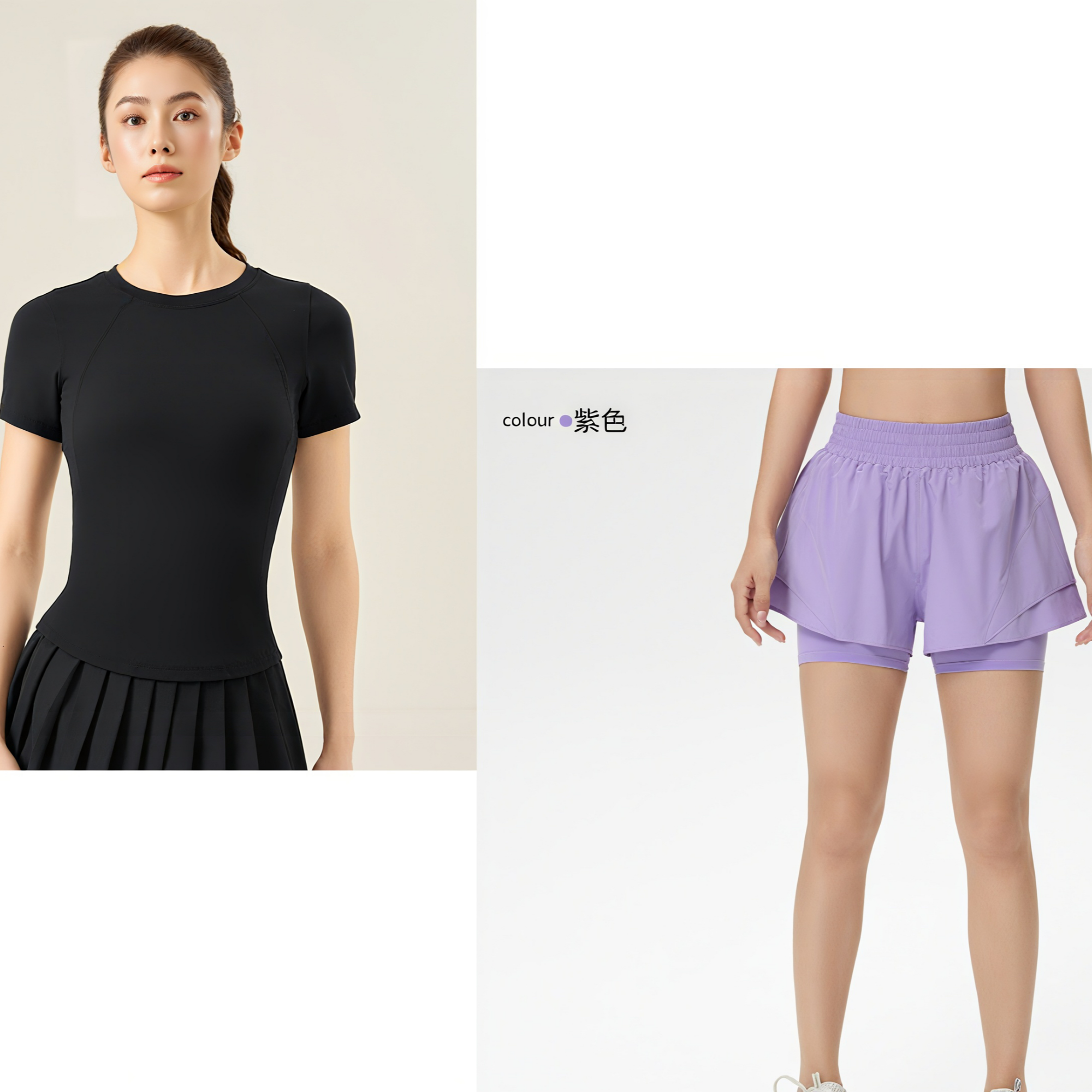 【邵总专属】2025夏季新款两件套透气运动跑步健身服短袖T恤+短裤