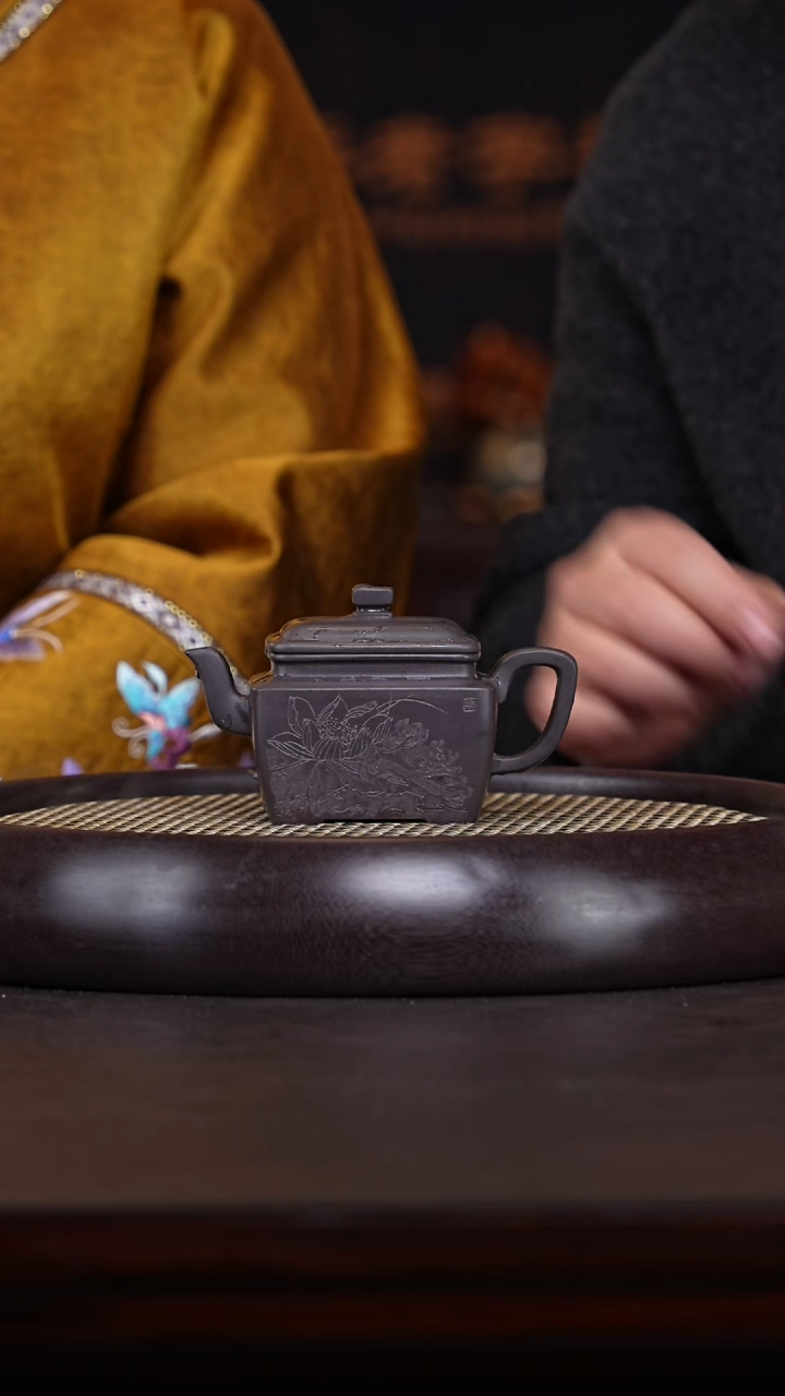 【闪购商品】紫砂茶壶夏文芸29-21 老天青长四方