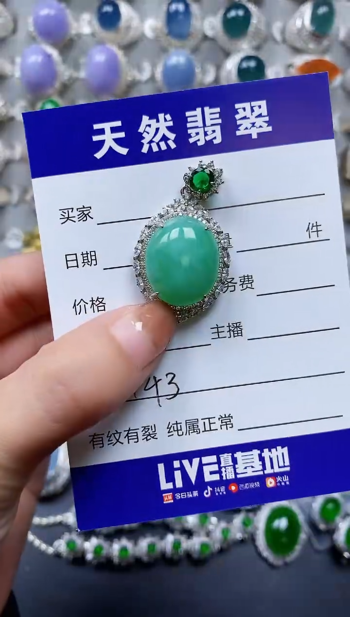 【闪购商品】翡翠颈饰银S925镶嵌0143