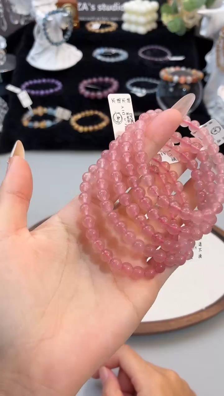 未镶嵌手链水晶草莓晶