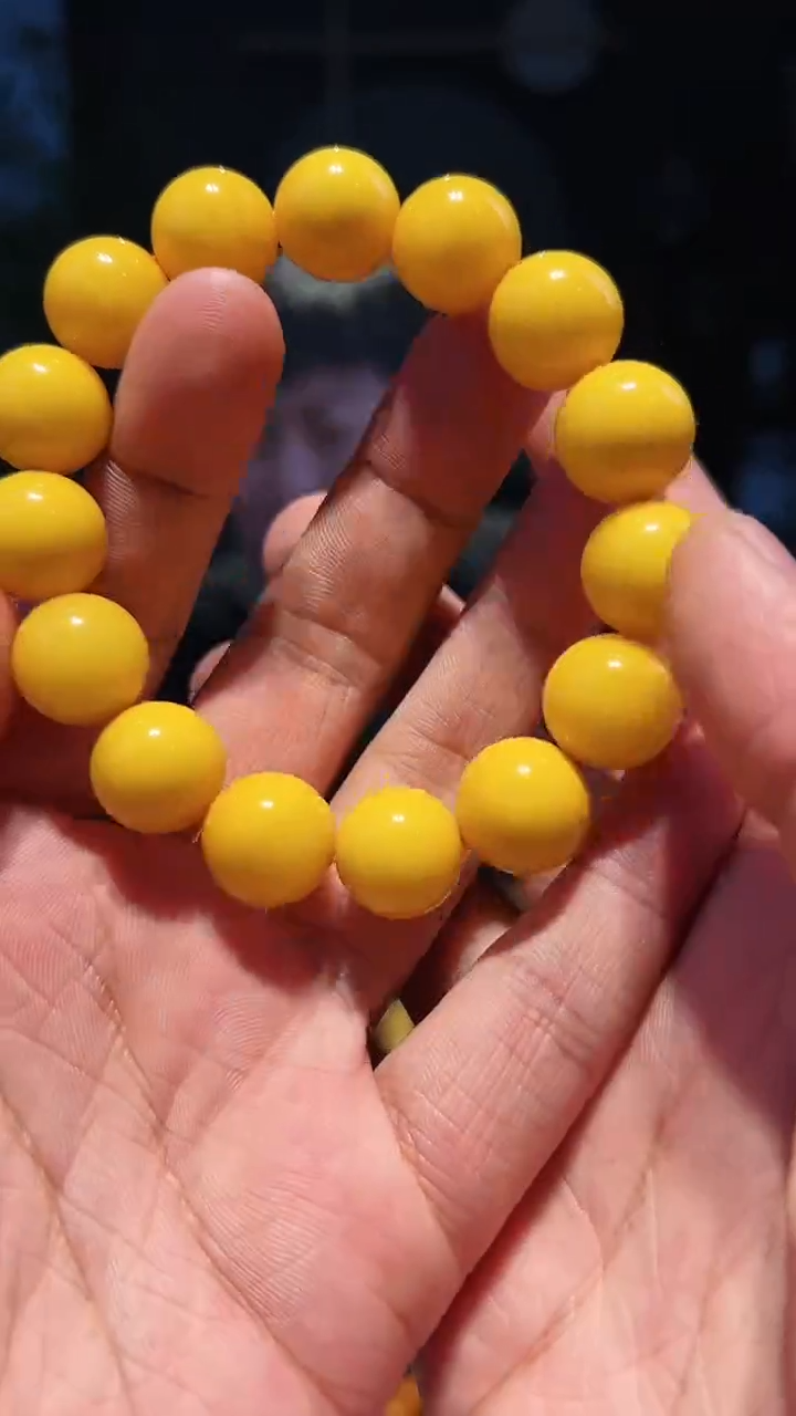 【闪购商品】蜜蜡手串未镶嵌14左右暴力黄