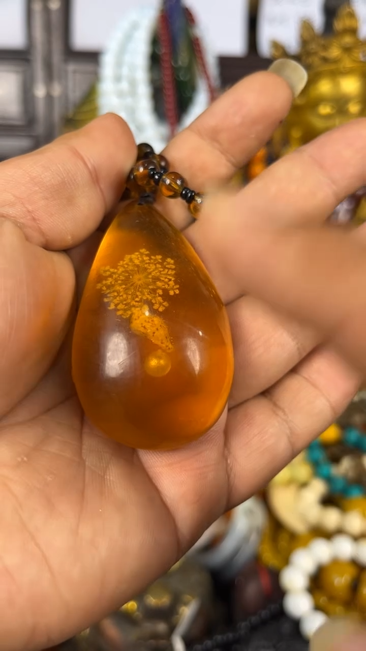【闪购商品】琥珀颈饰未镶嵌吊坠