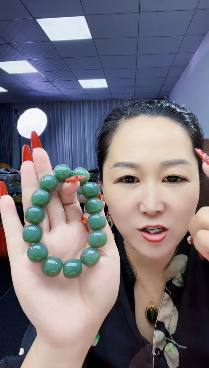 手串未镶嵌和田玉纯天然和田玉新疆2014阿莫尔且末蓝16