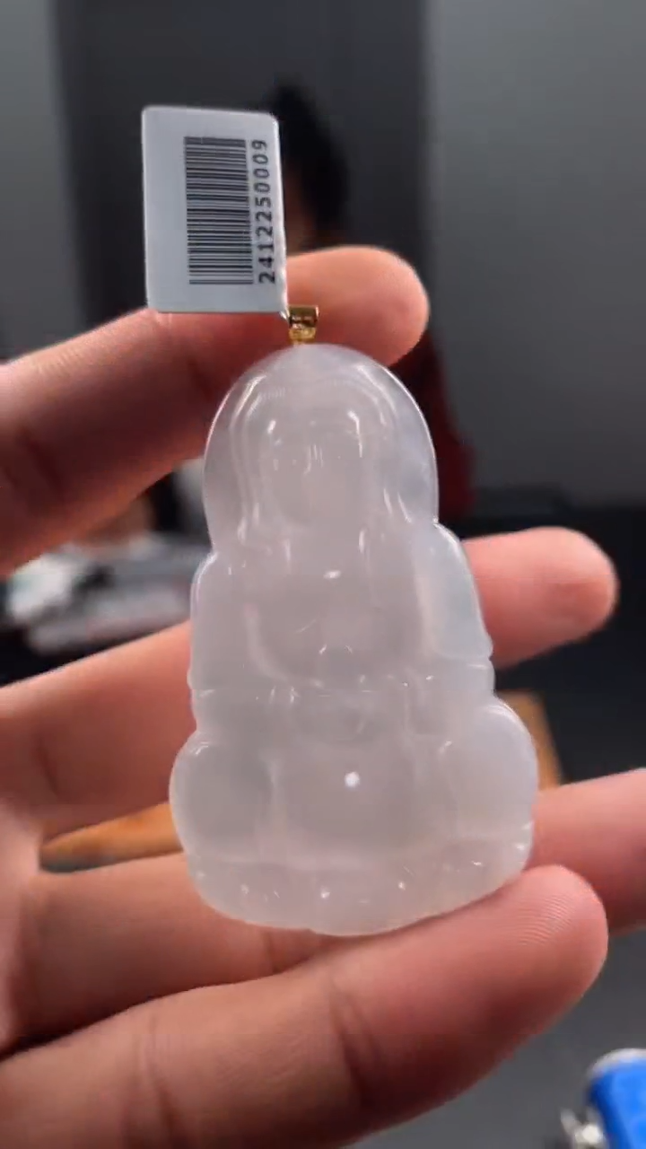 【闪购商品】翡翠颈饰18K金镶嵌缅甸A货翡翠