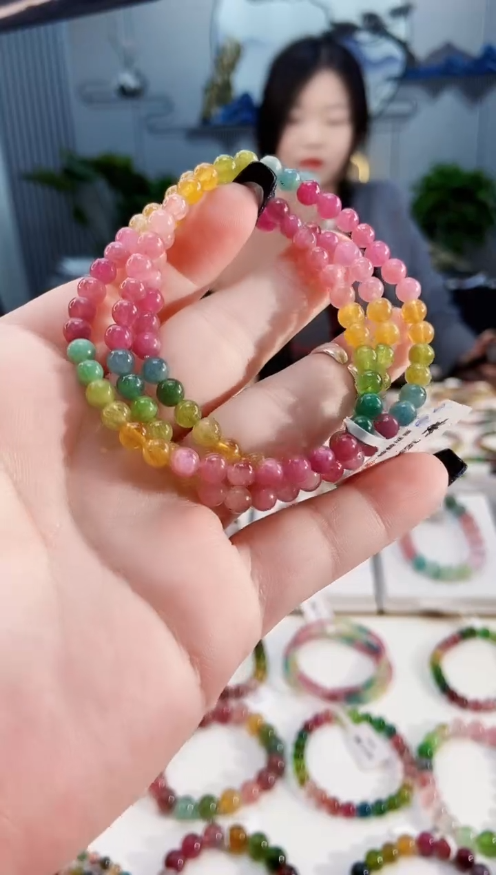 【闪购商品】碧玺手链未镶嵌G2090三圈颜色微差发1