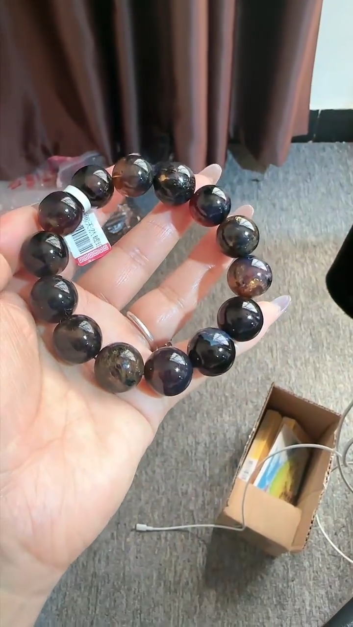 【闪购商品】琥珀手链未镶嵌规格16微瑕翁珀手串#32