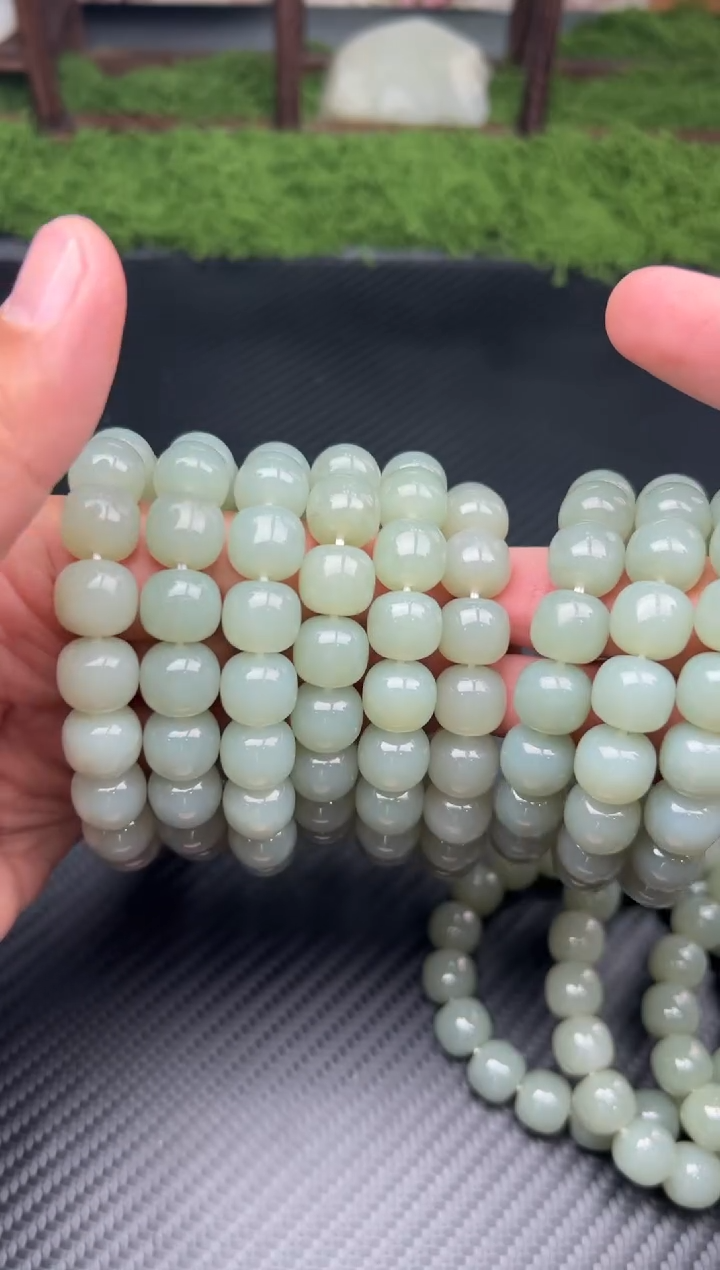 未镶嵌手串和田玉且末微色差近矿卡12多样性发货拍一发一（老型）