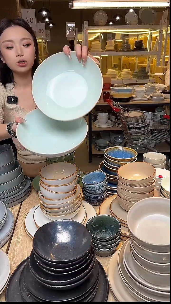 瓷56外贸尾货窑变釉下彩默外微瑕