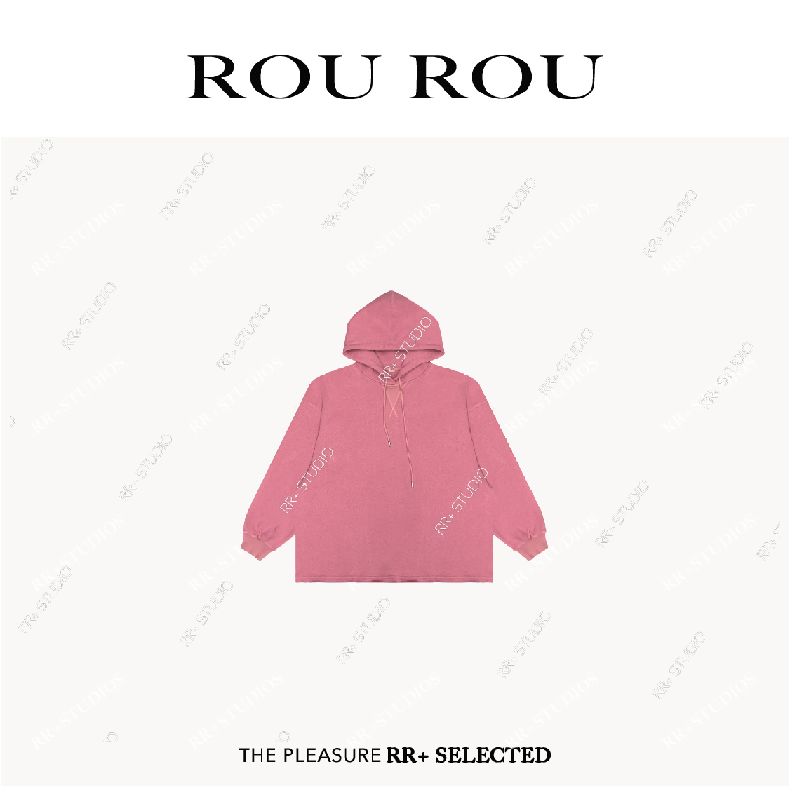 23106韩系慵懒风套头连帽卫衣女秋冬季简约纯色休闲帽衫