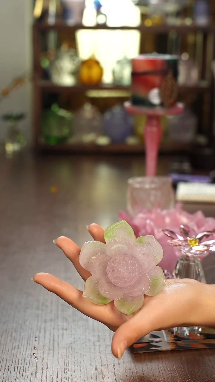 闪购莲花低足粉绿色