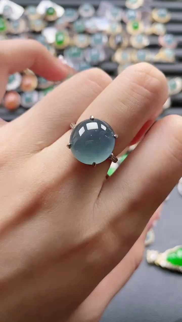 【闪购商品】翡翠戒指银S925镶嵌51151