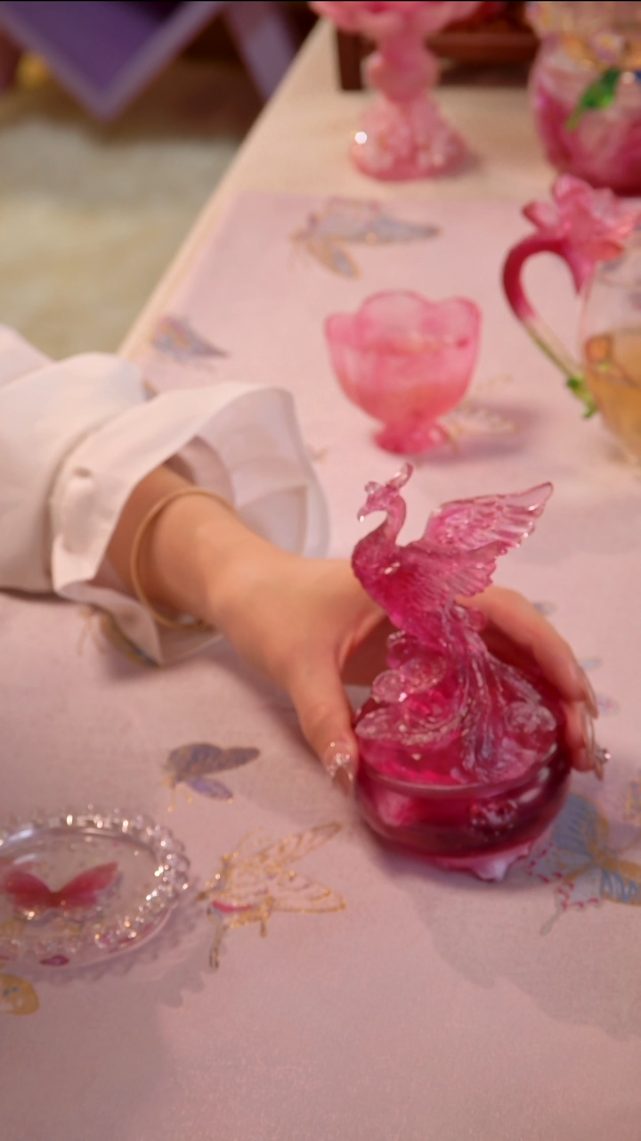 古法琉璃 凤凰香炉