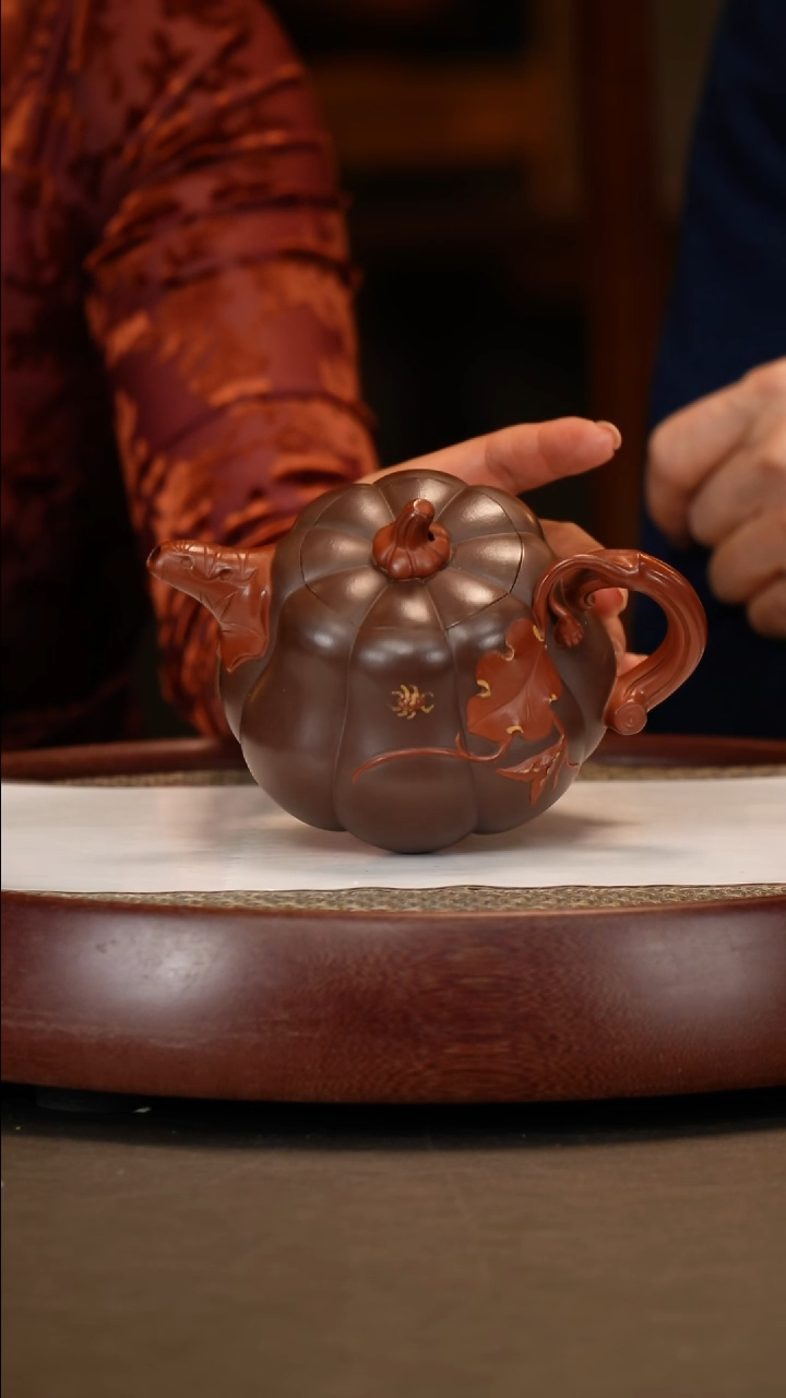 【闪购商品】紫砂茶壶【鲍宜明】紫泥南瓜