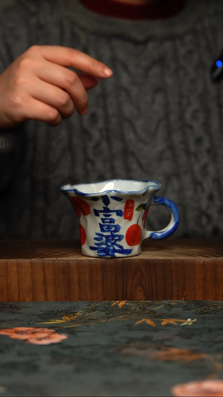 瓷片釉下彩手工手绘同款陶器