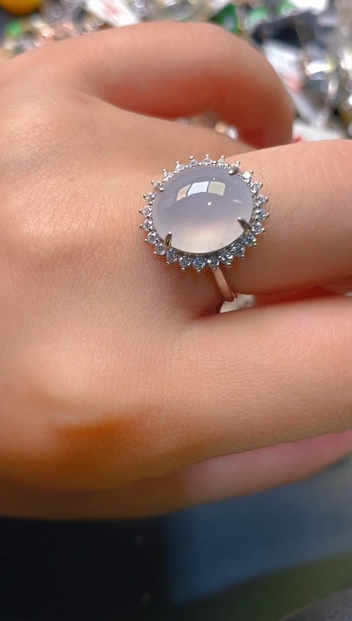 【闪购商品】翡翠耳饰银S925镶嵌天然A货翡翠1