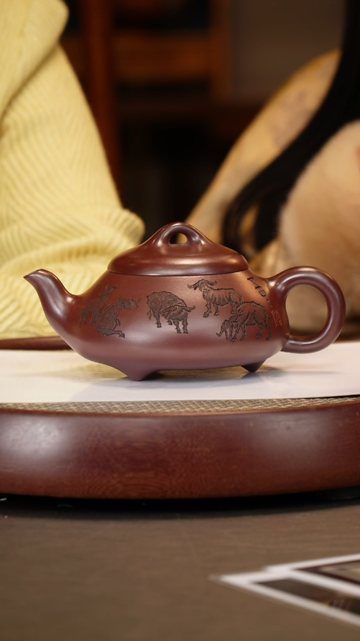 【闪购商品】紫砂茶壶【谈跃伟】龙血砂汉棠石瓢