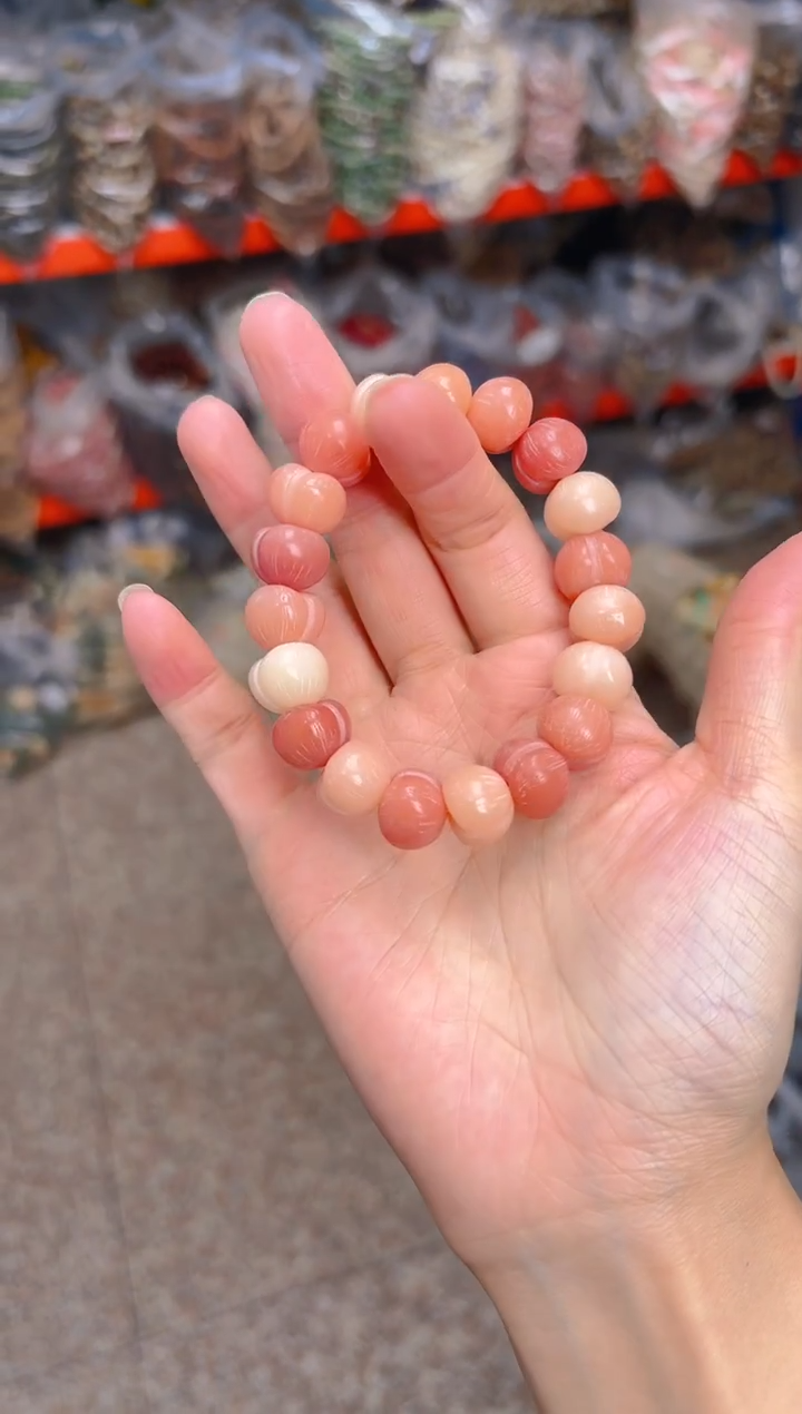 吊坠菩提根/象牙果粉色屁桃单圈