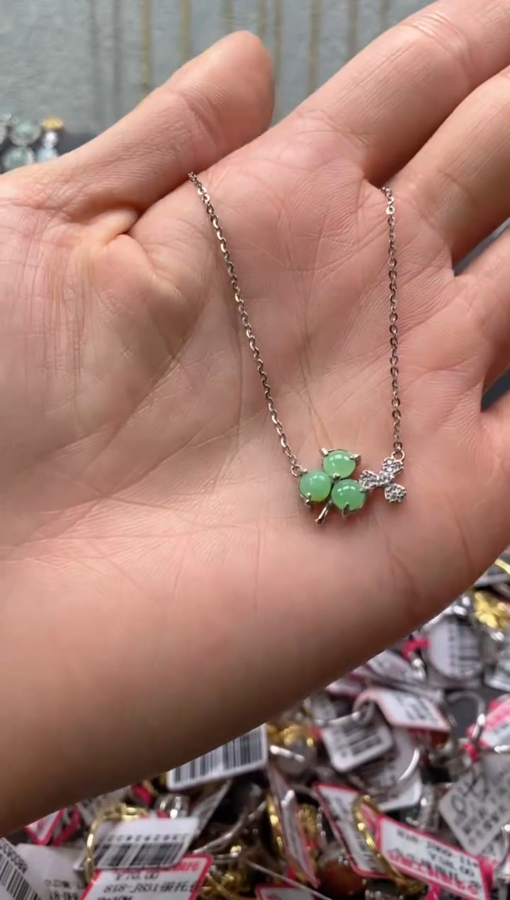 【闪购商品】翡翠戒指银S925镶嵌111111111     3