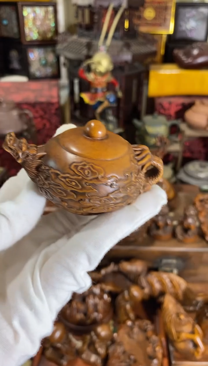 木小叶黄杨小件龙首壶