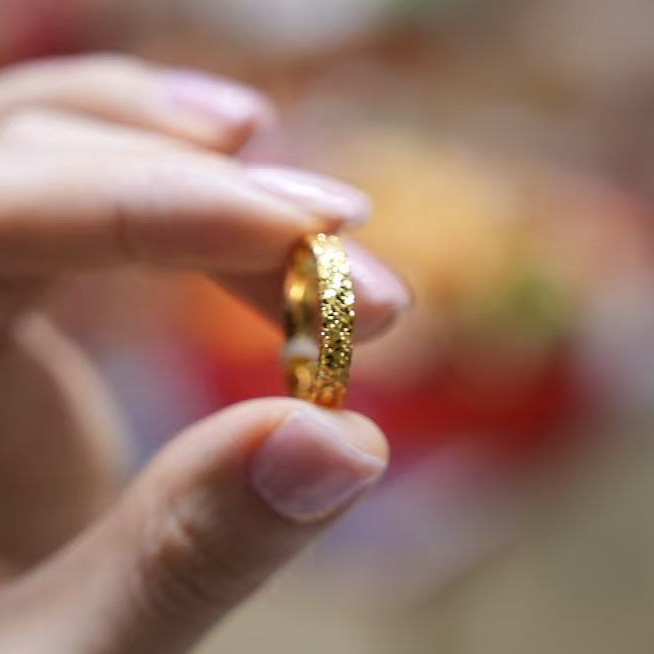 【巧玲专属】足金999碎碎冰平安戒指 11圈口 5.11