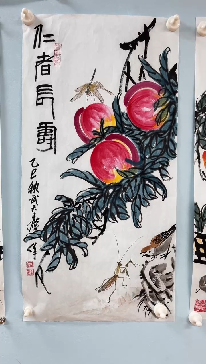 国画武天庆老师仁者长寿