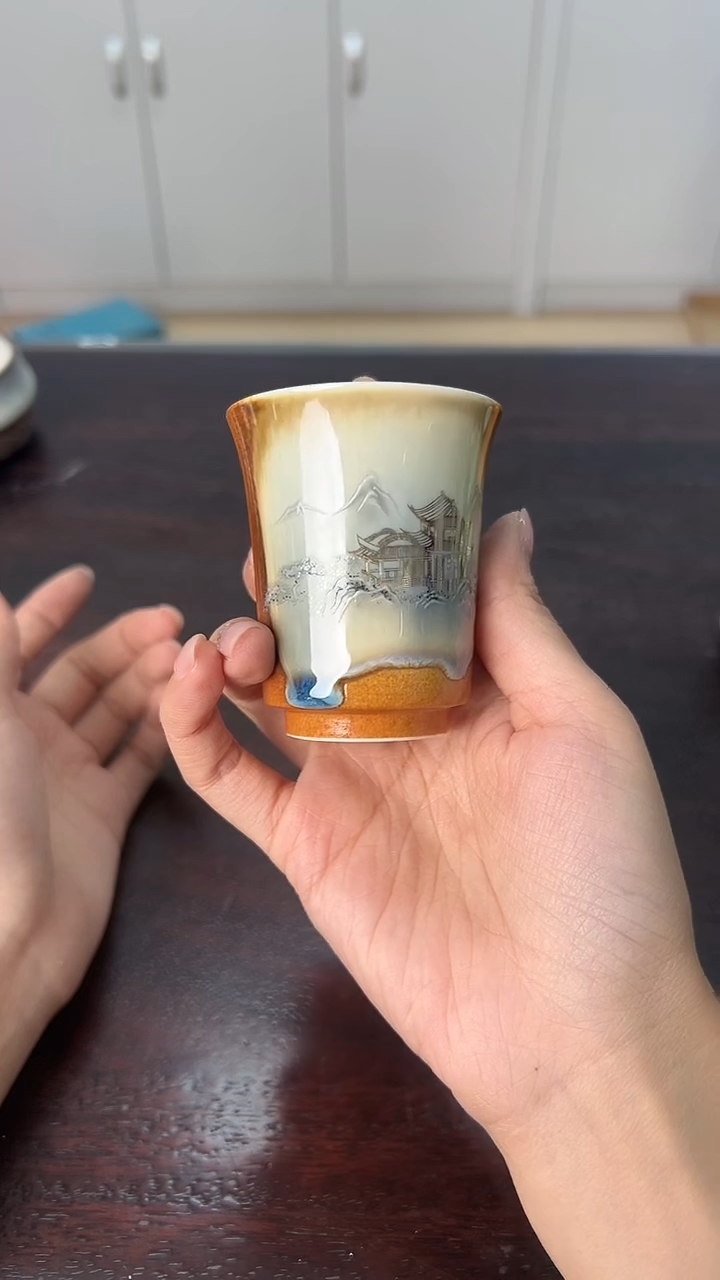 龙泉云间青瓷小米茶器