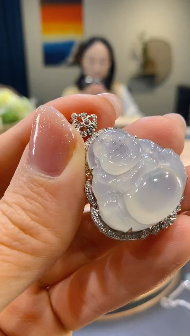 【闪购商品】翡翠18K金镶嵌吊坠(不含链)佛公