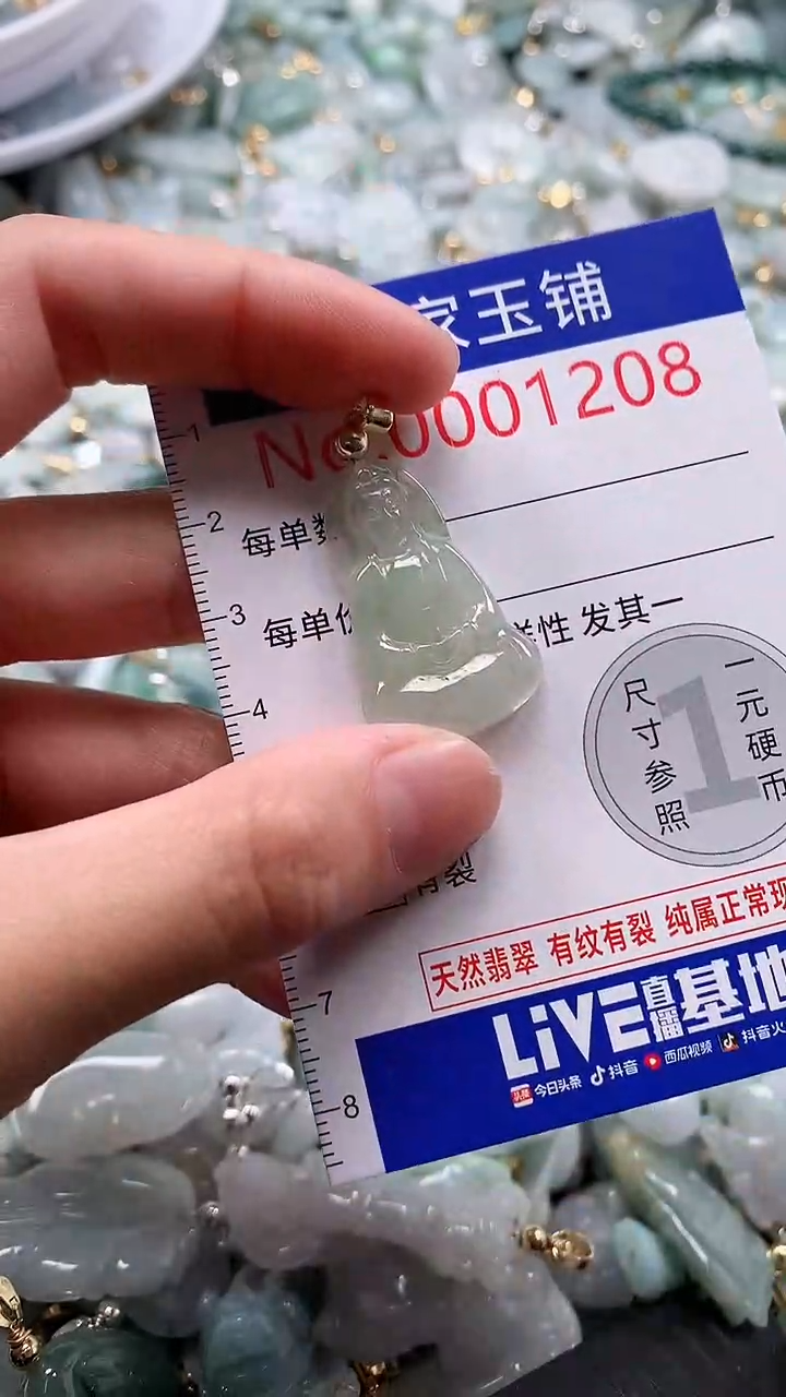 翡翠未镶嵌吊坠(不含链)1208