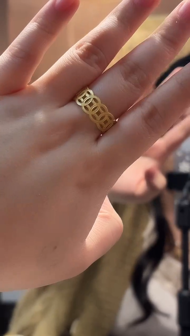 无925银铜钱纹戒指/件