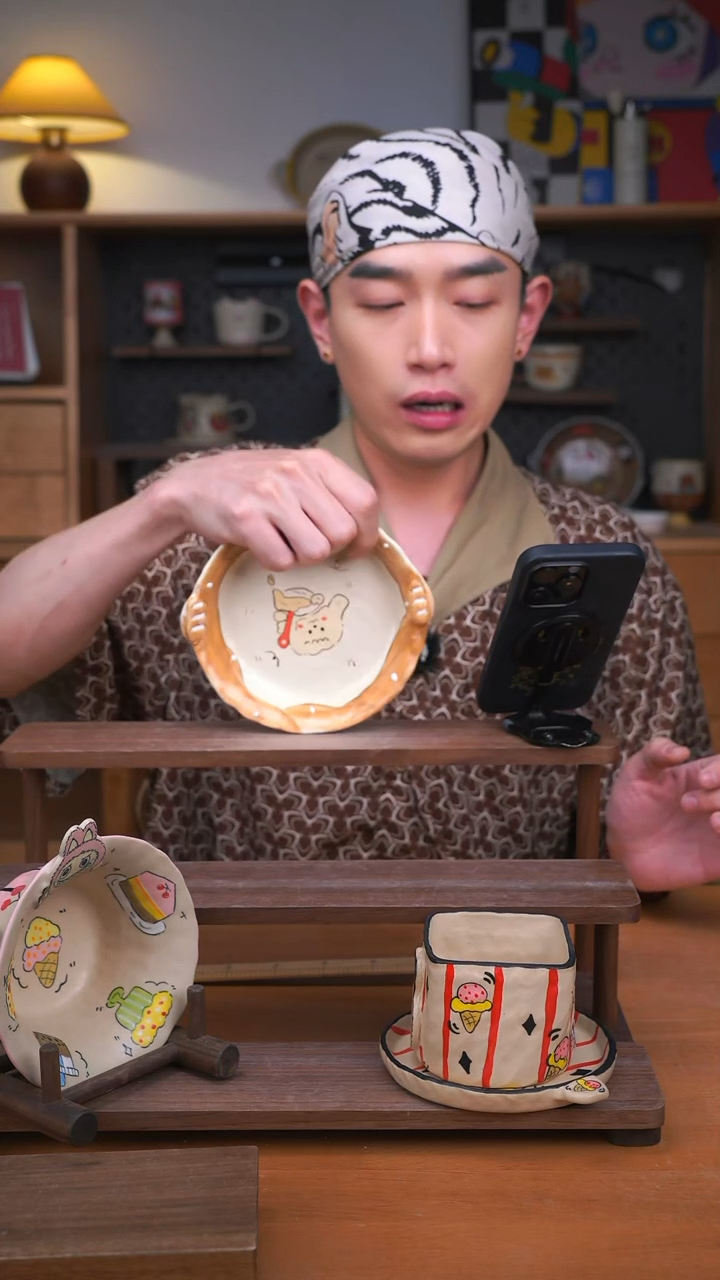 杯子景德镇可爱设计师款陶瓷