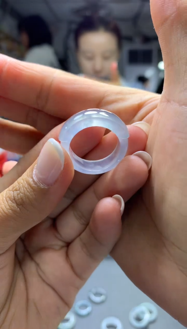 未镶嵌定制翡翠金*戒圈#23000元-毛货需精细抛光