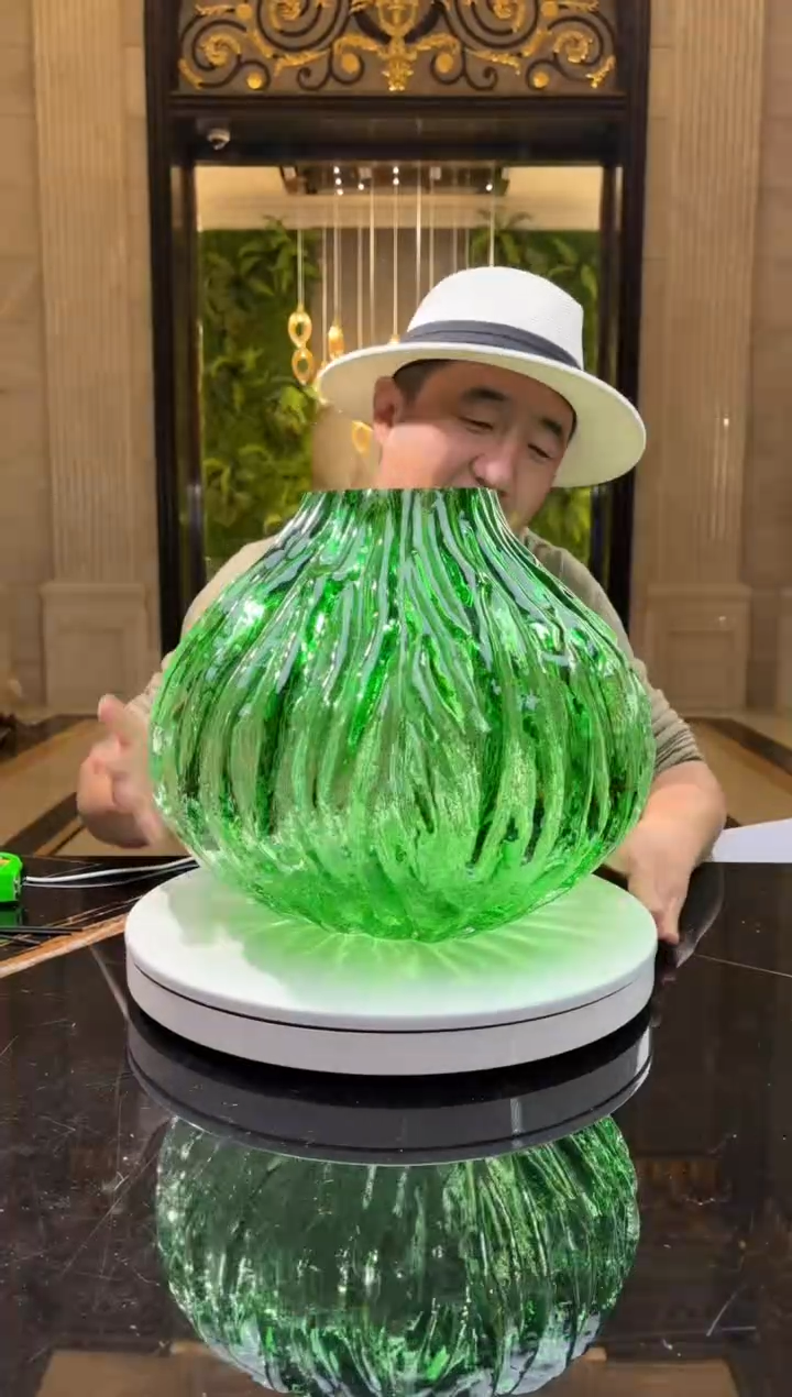 【闪购商品】茶宠AJ06442翠绿森林花器矮款