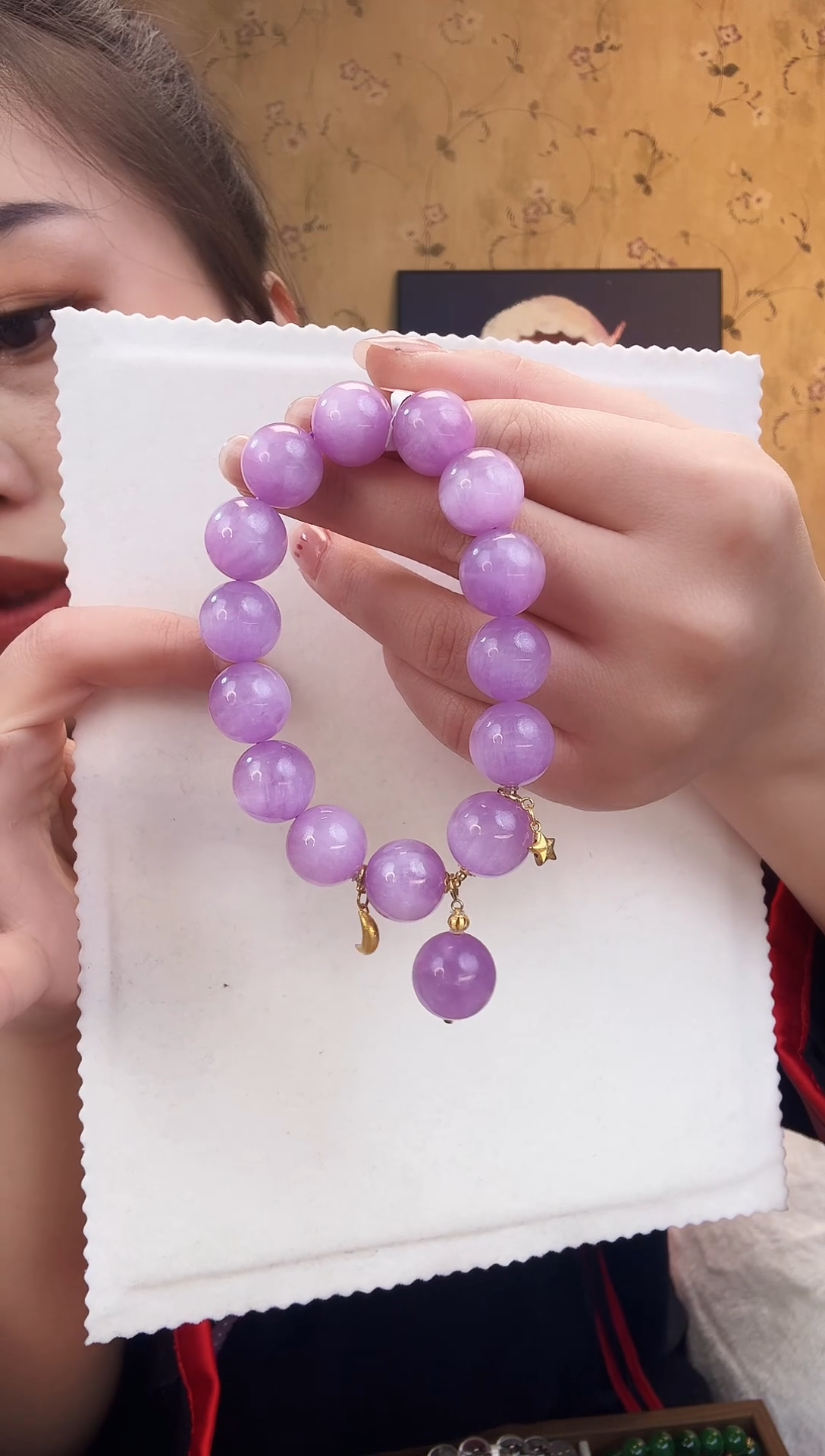 【闪购商品】锂辉石手串未镶嵌紫锂辉手串约14M1089