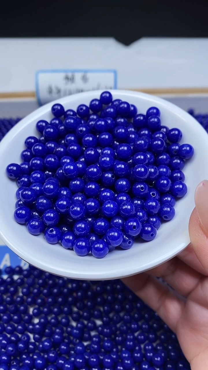 未镶嵌散珠玛瑙/玉髓A1901 青金蓝玛瑙6mm30个5.2元