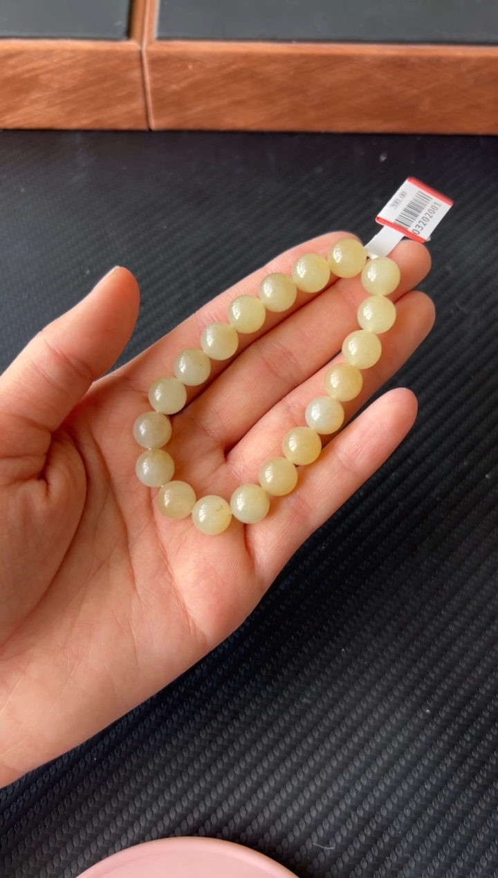 未镶嵌和田玉手串且末金山微色差卡10L