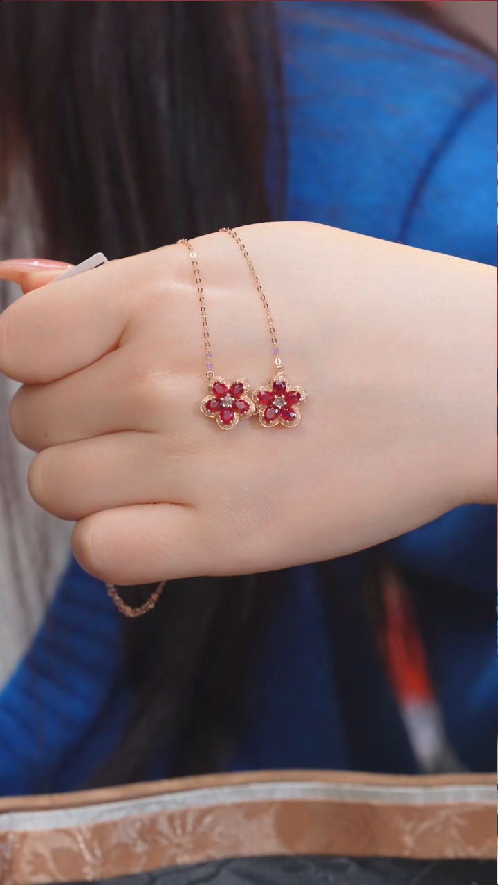 【闪购商品】红宝石项链18K金镶嵌（2.13ct）@@U7920