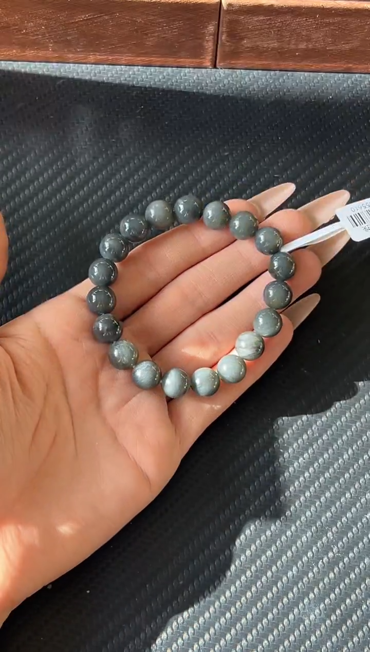 未镶嵌手串和田玉若羌微色差卡10J