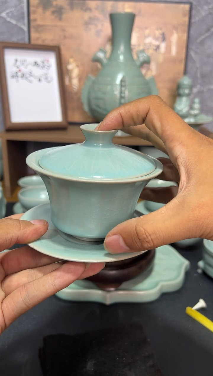 杯子汝州原产地汝瓷   微瑕