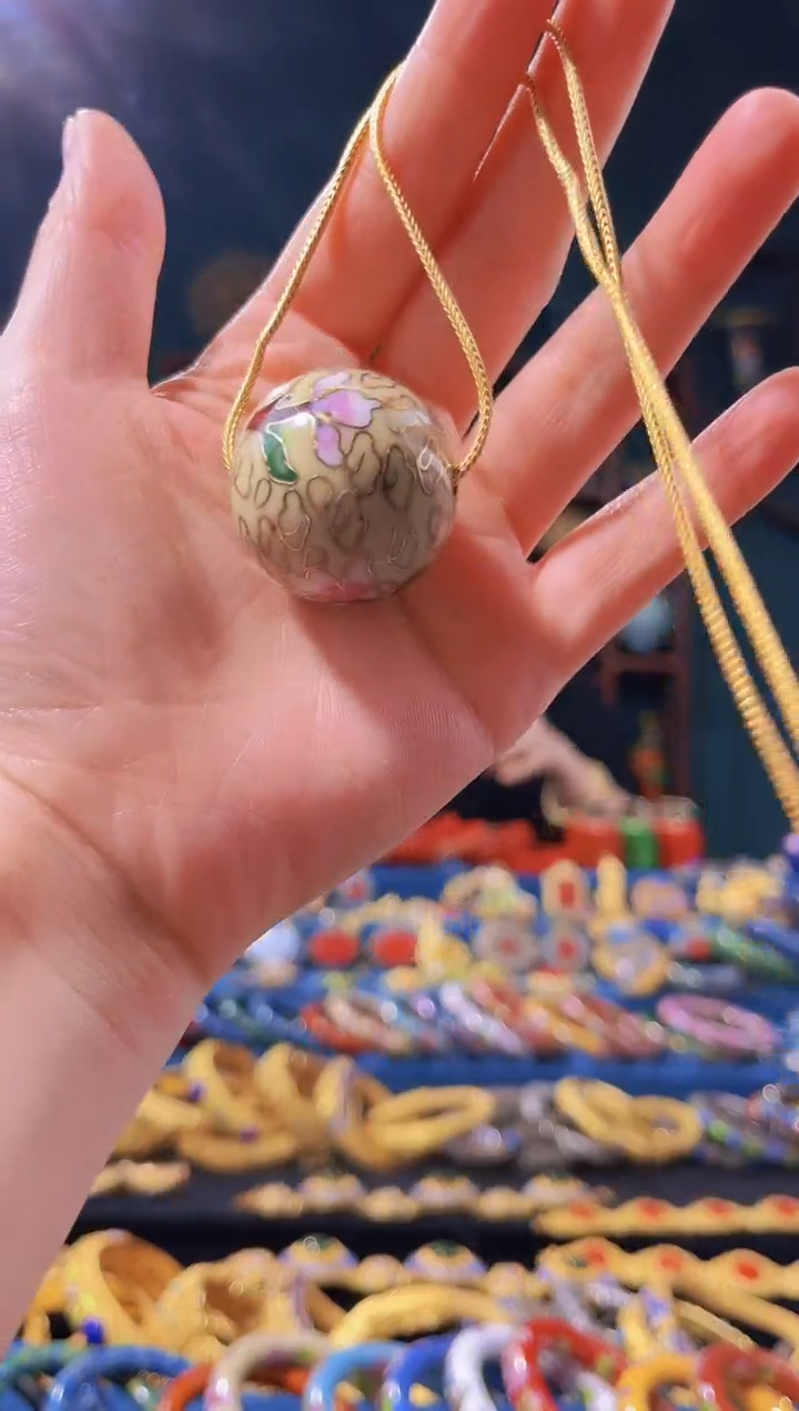 【闪购商品】非遗技艺景泰蓝卡3.0大珠 米色