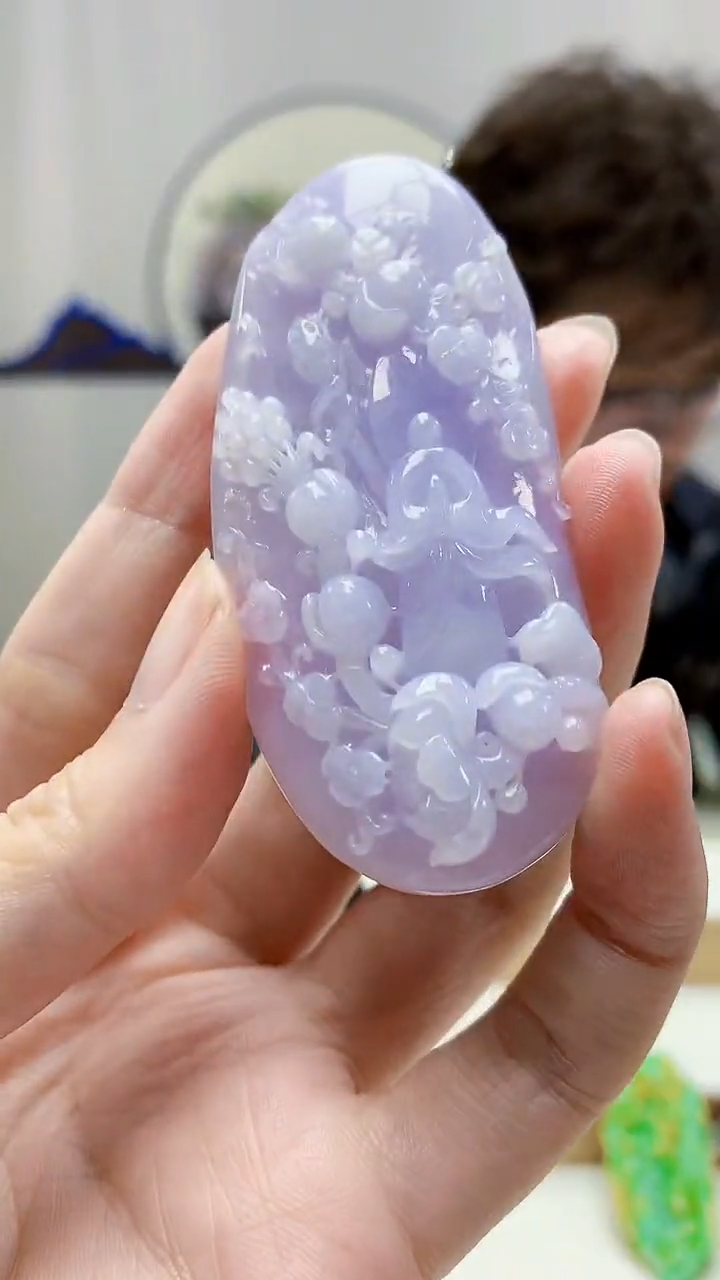 未镶嵌定制翡翠4688zm-毛货挂件190