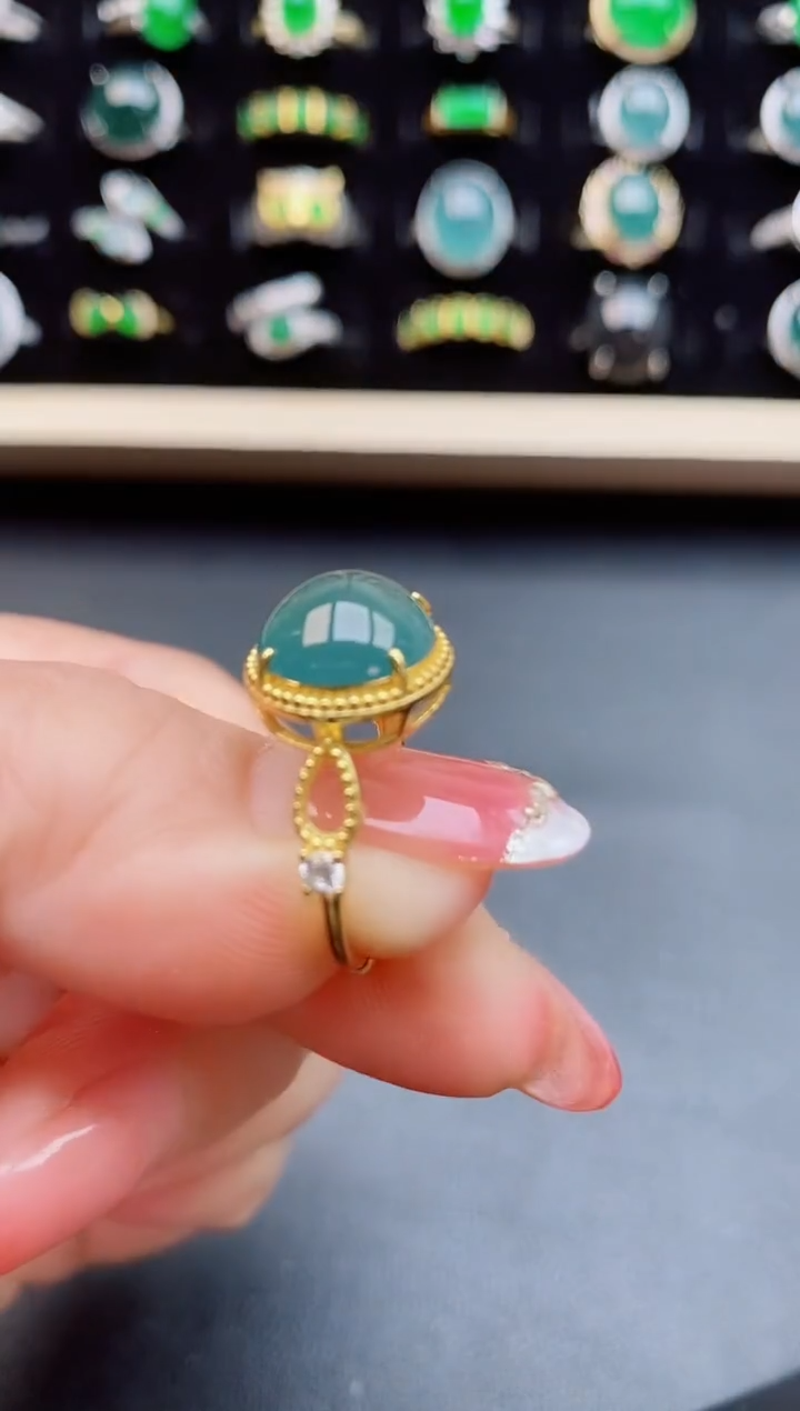 【闪购商品】翡翠戒指银S925镶嵌1212