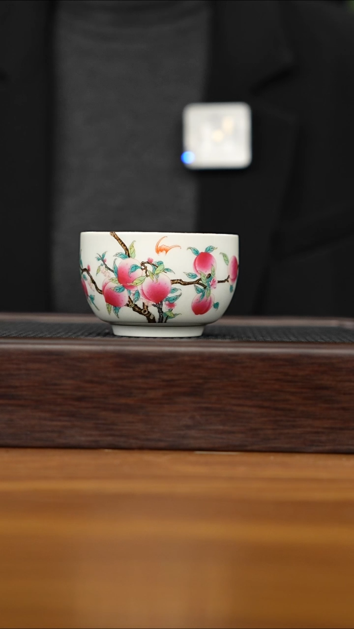 紫砂公道杯景德镇陶瓷寿桃主人杯130CC