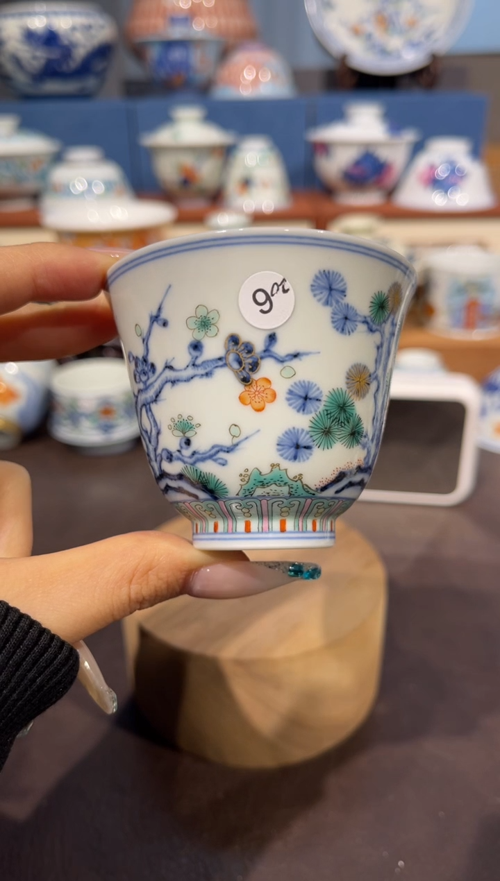 【闪购商品】杯206古彩松竹梅单杯3.8