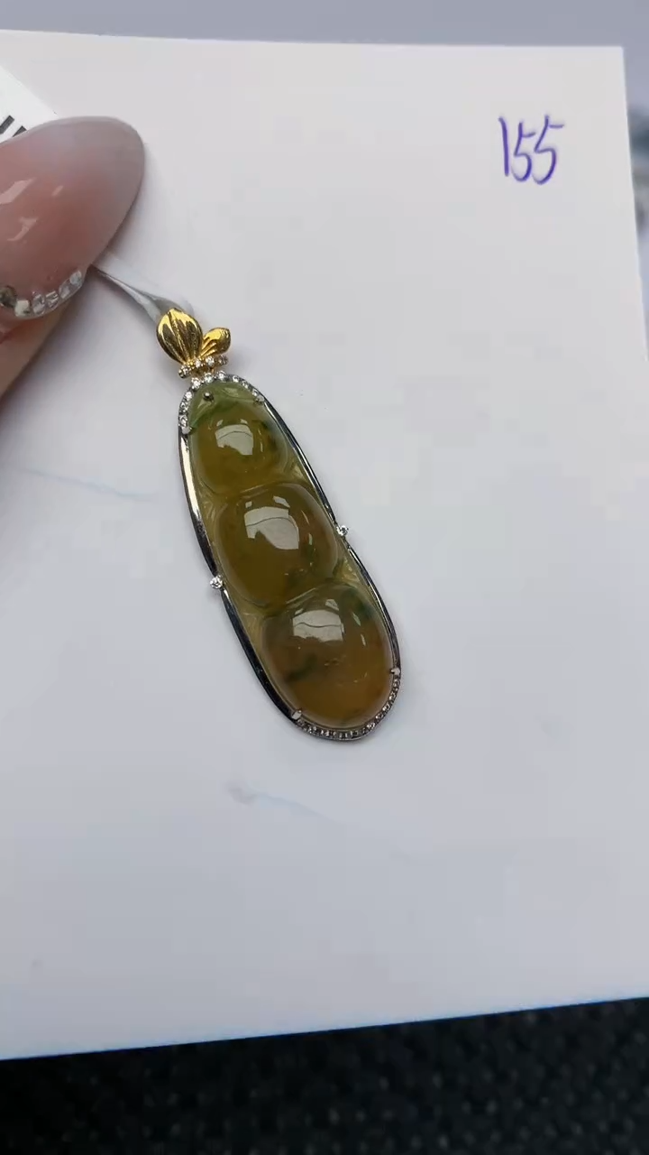 【闪购商品】翡翠颈饰18K金镶嵌 天然翡翠A货，