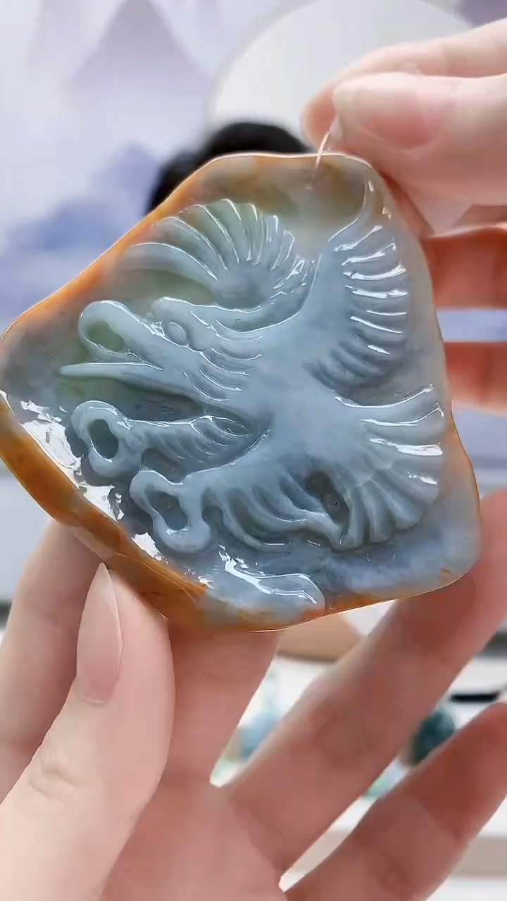 未镶嵌定制翡翠1502ry-毛货挂件