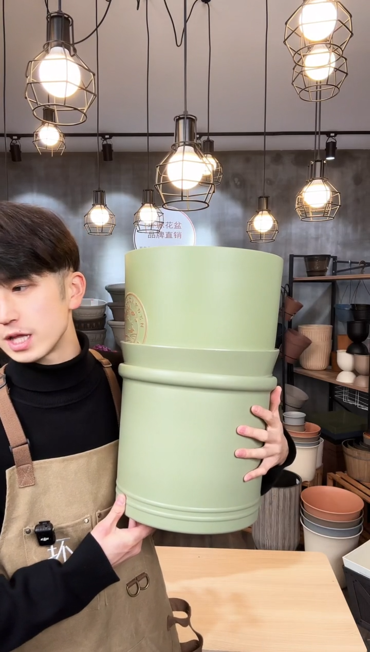 【闪购商品】塑料12寸克里欧抹茶绿3只装-圆柱斜口子弹头