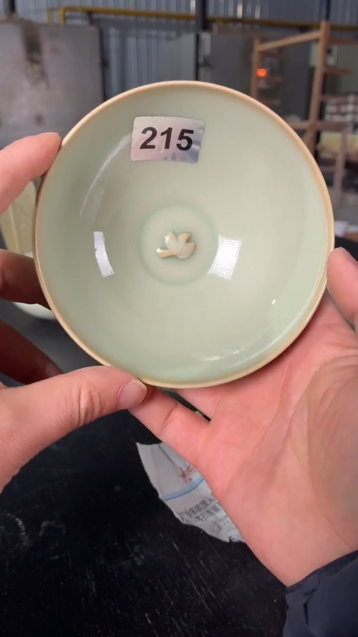 耀州窑仰山天青小碗微瑕215