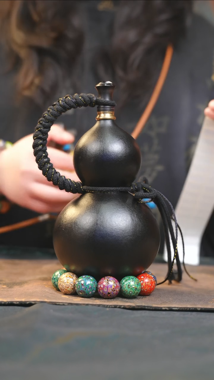 【闪购商品】YU154大漆酒葫芦不包手串及旋转底座